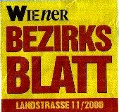 Wiener Bezirksblatt Landstrasse 11/2000